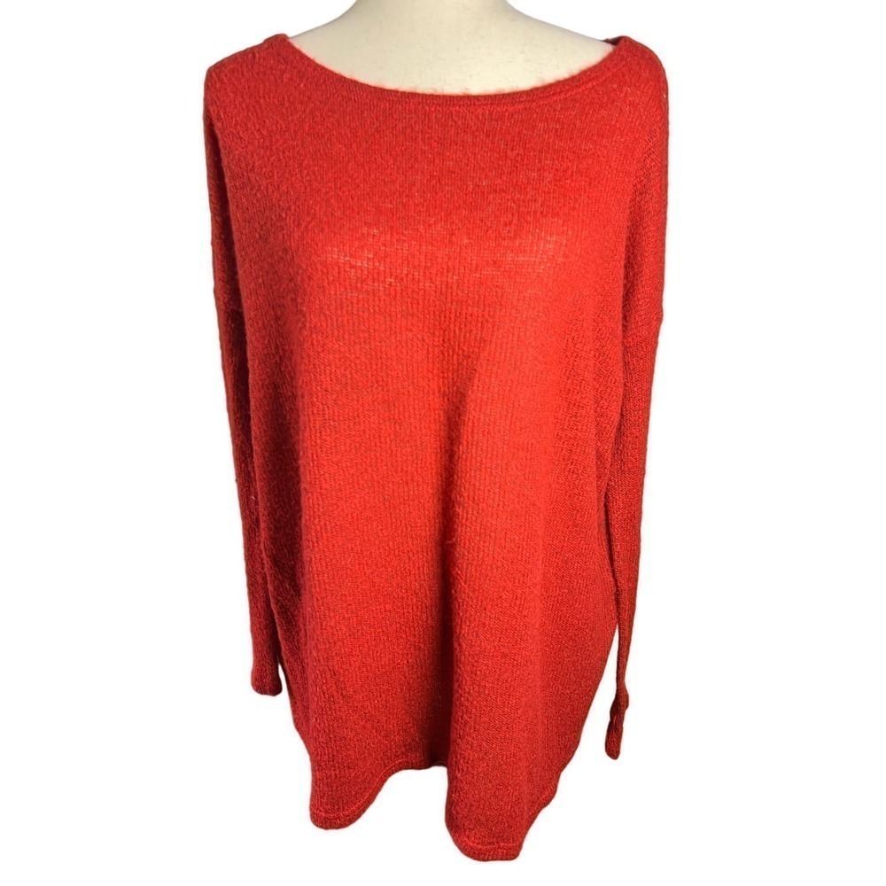 Piko 1988 Lightweight Tunic Sweater, Boatneck, Red, size Medium